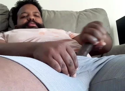 Hot BBC Stepdaddy Strokes It and Moans to Youtube Vid