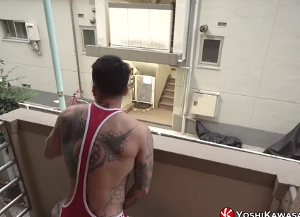 Yoshikawasakixxx - Yoshi Kawasaki Jerks off His Dick in Balcony