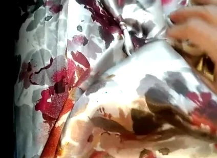 Satin Flower Dress Masturbation
