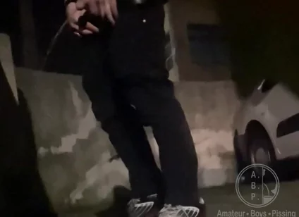 Amateur Boy Caught Peeing in the Street After Party