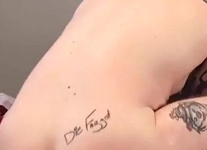 Muscle Bear Cums While Getting Fucked by Tattooed Stud