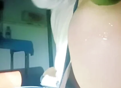 A Thin Young Man Opens His Anus Alone
