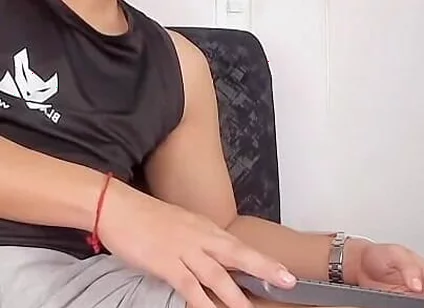 Tomasstyl Gets Caressed on His Bump with His Feet in His Friend's Office Stockings
