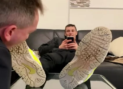 German smoking master sneaker licking