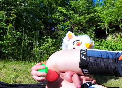 Horny Twink Uses Carrot in His Hole