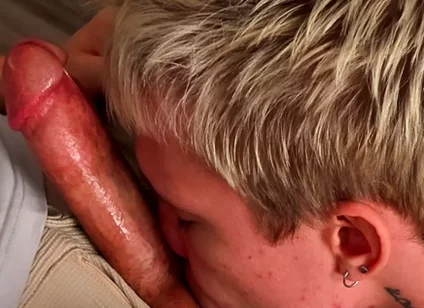 Guy with Huge Cock Fucks Young Guy Deep in Throat and Fills His Tight Ass with Cum