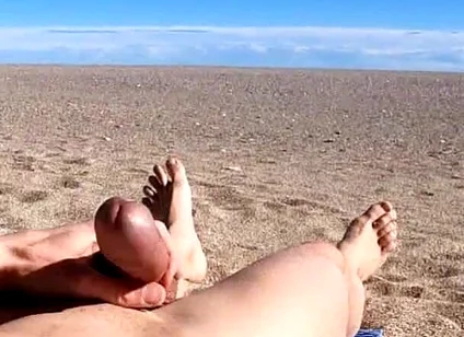 Cumming on the Beach and Getting Seen