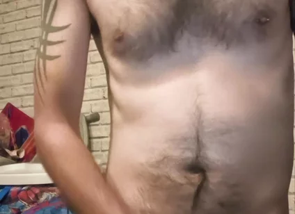 Big Dick Wanking and Smoking Topless