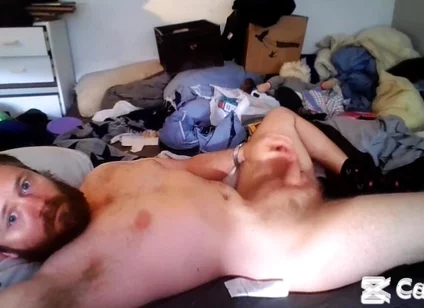Masturbating