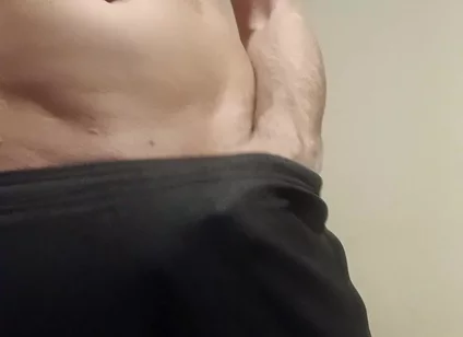 Showing off My Cock in Joggers