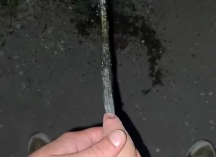Teen Boy Pissing Outdoor