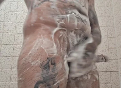 Thugged Out Mexican Jacking off in Showers