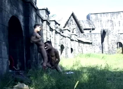 Young Hung Muscle Stud Pounds His Lover Anal Outdoors and Shoots a Thick Cumshot