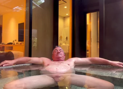 Stripping Down and Getting in the Hot Tub.