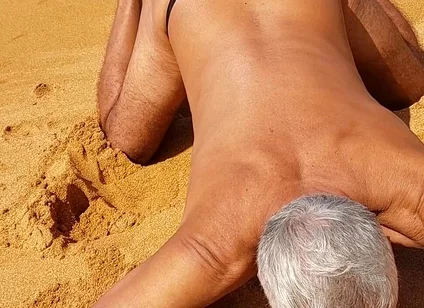 Ladysilva on the Beach in Panties Showing off Her Hot Ass