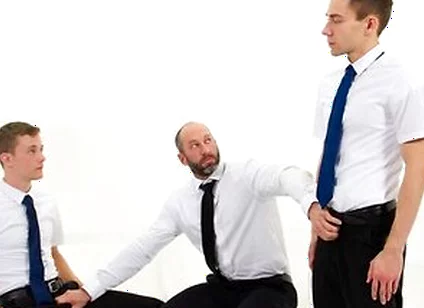 Kinky Priest Tests Aaron Allens Self Control By Sucking Hard Cock In Front Of Him