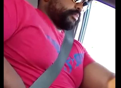 Stepdaddy Drives You While Massaging His Cock