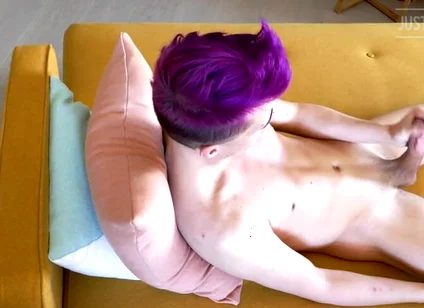 Colored Hair Twink Gets Horny