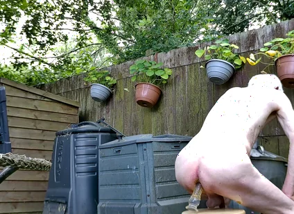 Live Outdoor Strip,dildo and Sounding Show with Cum