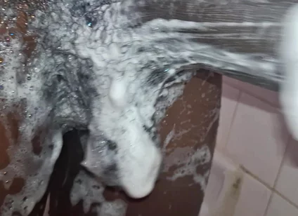 Cms Cleaning His Big Black Uncut Cock