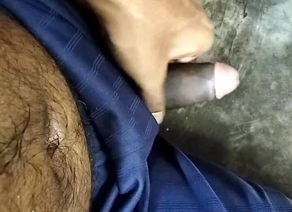 Hairy stepdad jerking off on the fire escape with a big hairy cock and cumming hard