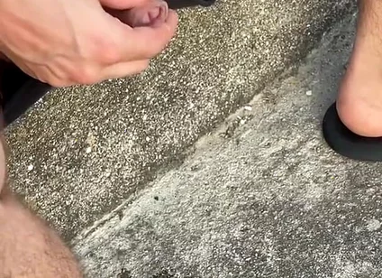 Amateur Straight Boy Lost a Bet He Has to Expose His Cock in the Street and Either Piss or Cum