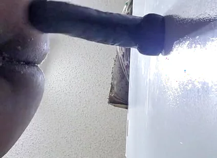 14 Inch Dildo Stretches Me to the Max. It Made Me Piss Cum