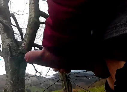 Man with a Cock Fat and Long Massages Her on the Mountain, a Goatherd Interrupted