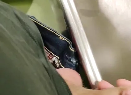 Young Skninny Boy Piss on the Train