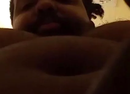 POV Facial Cumshot From Black Bear Stepdaddy