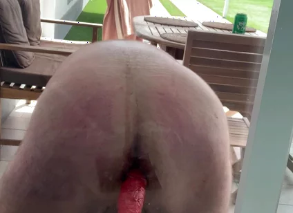 Riding a Big Dildo with My Fat Ass