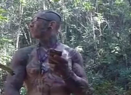 Handjob in the Waterfall Cumming with Soft Cock