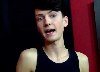 Slim Twink Benjamin on Set