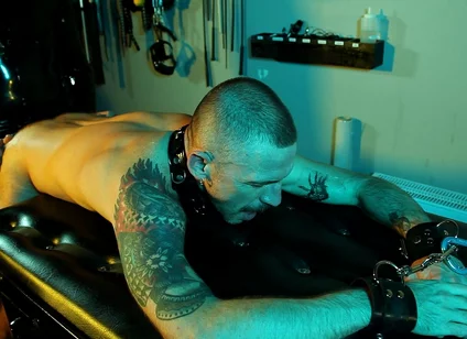 Male Sub Is Bound and Fucked by Latex Master