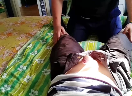 Stepdaddy Gives His Boi Full Oral Service, Part 1 Blowjob and Ball Licking