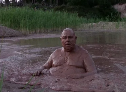 Mud Bath in Deep Quarry Mud Pond
