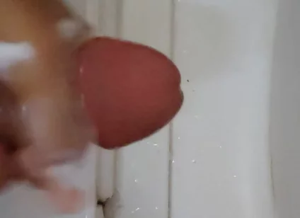 Stroking Dick Using Shampoo and Cum Hard