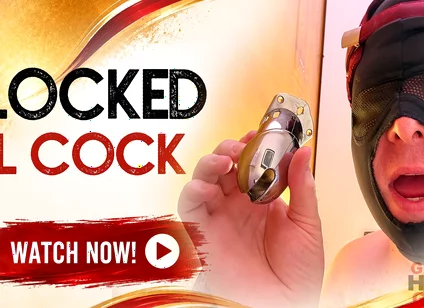 Cock in the Penis Cage I Am Allowed to Open at the Gloryhole