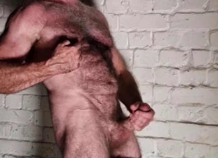 Hairy Muscle Bear Stroking