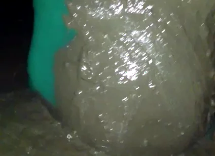 POV Pissing my nylon pantyhose leotard and mud play.