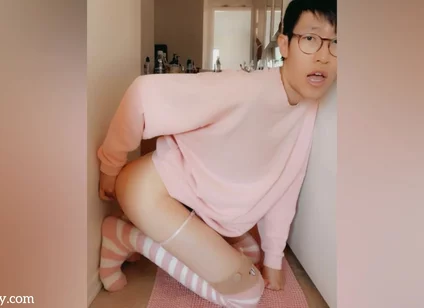 Skinny Asian Boy Loves Taking It From Behind