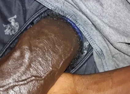 Juicy Oily Uncut BBC Stroking Slowly Close up