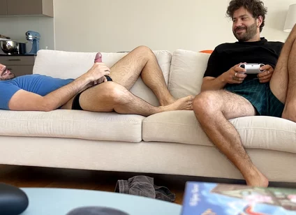 Straight Buddie Helps Jerking off