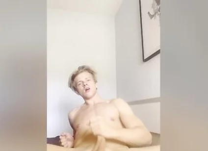 German Twink Is Jerking Off Until He