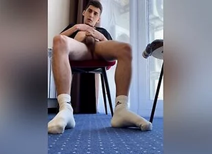 Hairy Legs White Socks Handjob