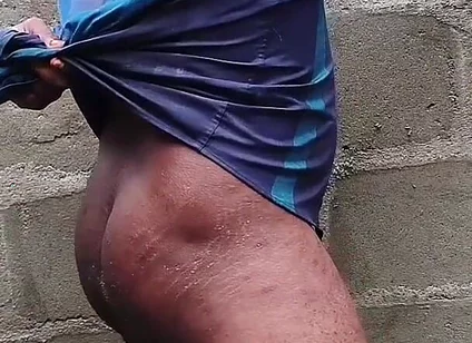 Dogging That Big African Chubby Bitch While Standing