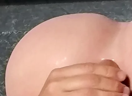 Closeup Anal Fucking Ass Doll with Uncut Natural Big Dick