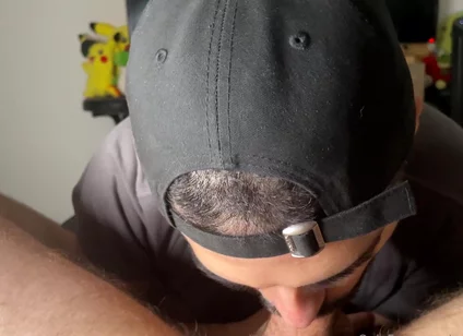 Cumshot in Mouth Sucking and Deepthoat My Friend Big Hard Dick
