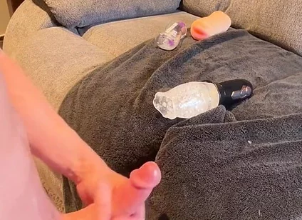 Multiple Masturbation Toys and Multiple Cumshots
