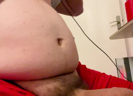 Little Chub Stroking His Thick Cock Until He Cums